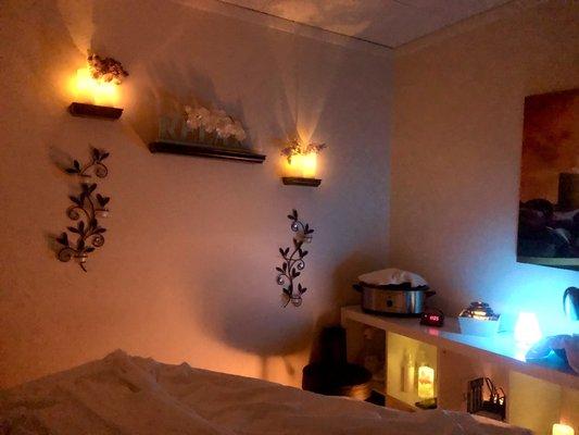 Very relaxing and pretty massage room!