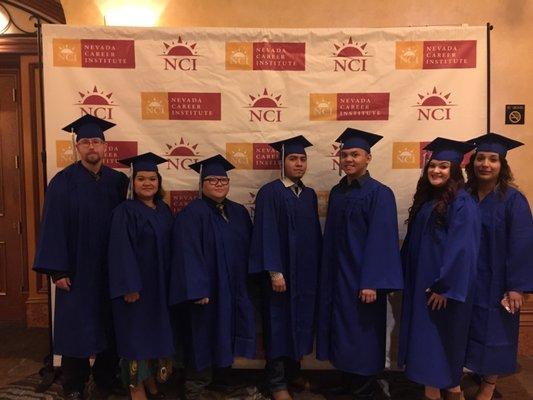 Classmates & I at our graduation .