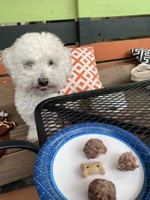 Doggie meatballs...Eddie approve6!