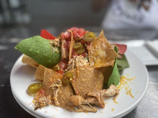 Nachos with chicken