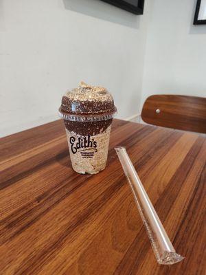 Edith's Frozen Coffee and Hot Chocolate mixed.