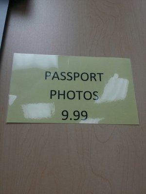 Passport photos price.