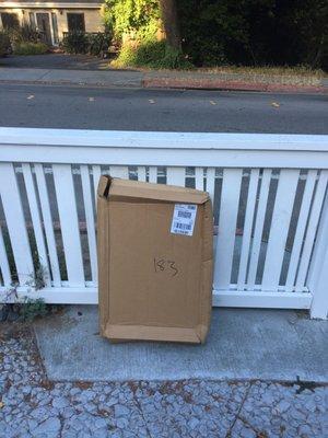 The box and fence OnTrac broke on delivery.