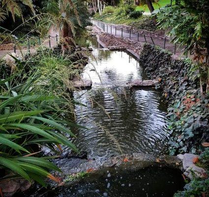 Waterfalls along the walking paths