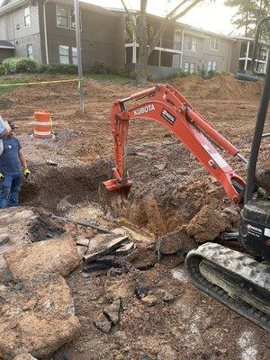 6 inch main line repair!