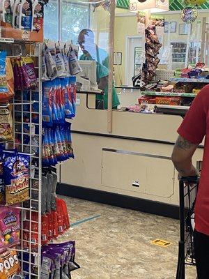 Cashier working without a mask on 9/2/20.