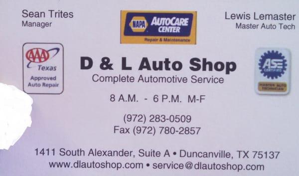 D & L Auto Shop