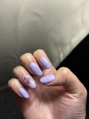 Spring lavender gel polish with our dried spring flower.