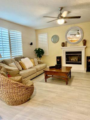 New vinyl floors in family room