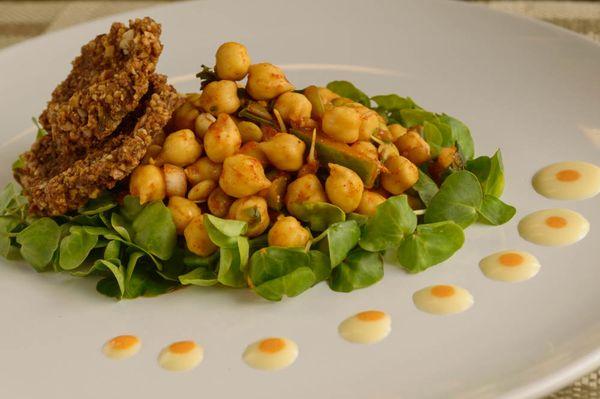 Sprouted Chickpea Salad