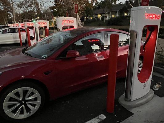 12.25.22 Tesla Supercharger Station at the back of 99 Ranch Market