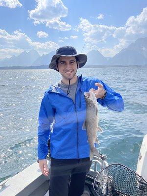 3lb trout caught with Damian on the guided fishing tour