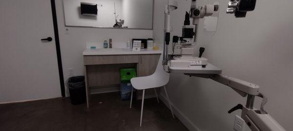 Eye exam room sterilized