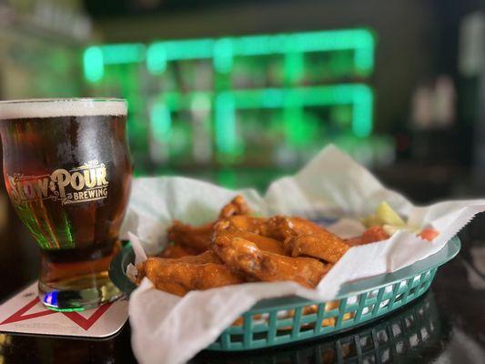 Cold Beer And a Delicious Wing