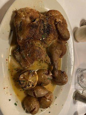 Greek chicken with potatoes in a butter garlic lemon sauce was fantastic