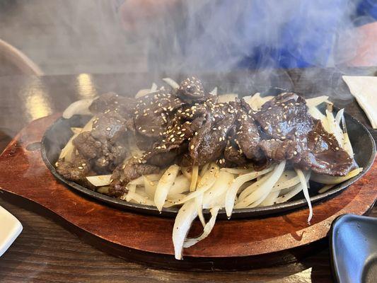 Sizzling Beef Teriyaki & Tempura.