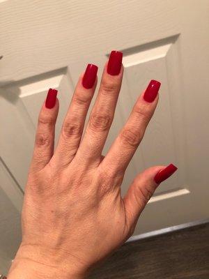 Red dip nails!! I love how much more real they feel!