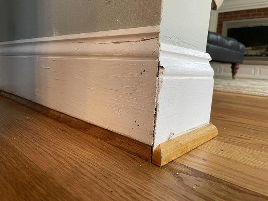 Baseboard damage