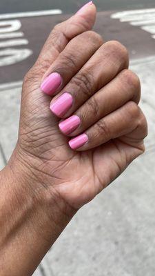 Pink manicure