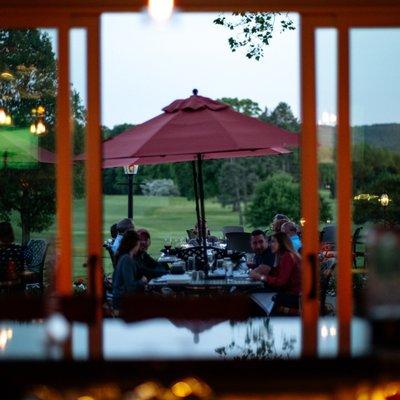 Patio access through the sliding glass doors