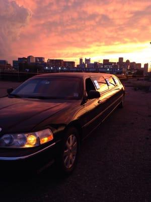 One of our 10 passenger stretch limousines