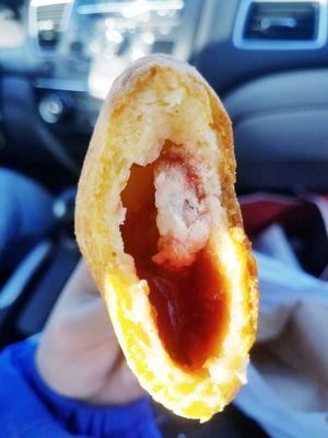 Inside Guava empanada