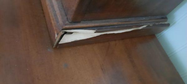 Same dresser top broken.