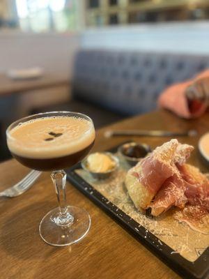 Espresso martini and coccoli