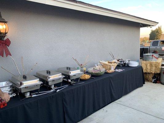 Almost time to eat! The food catered by MacDonnell Deli & Grill was delicious!