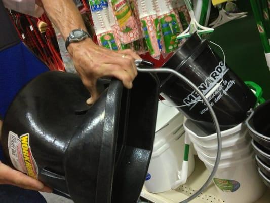 Kick the (flexible rubber) bucket