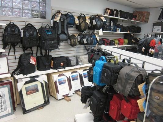 A selection of bags from Tamrac, LowePro, Tenba, Pelican and more.