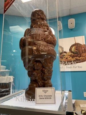 Giant $300 chocolate Santa