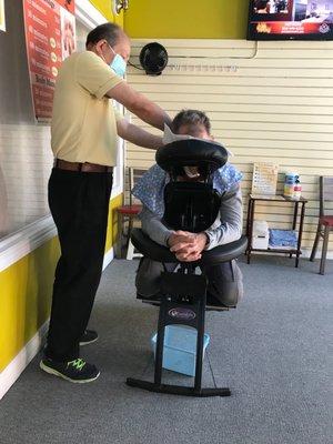 Chair massage by Jimmy