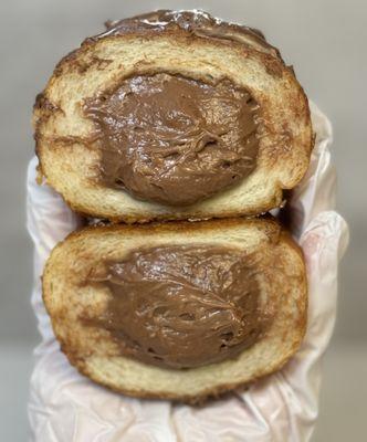 nutella cream cheese salt bread