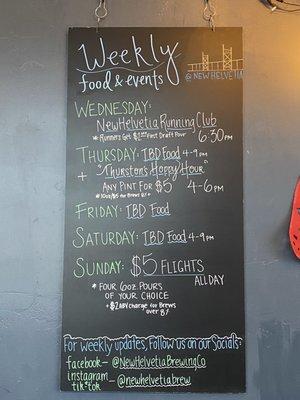 Weekly Food and Events