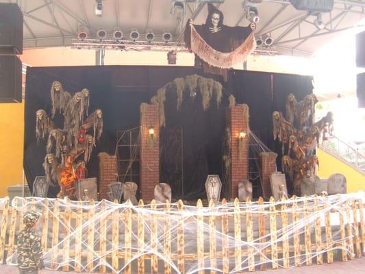 Halloween stage backdrop