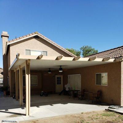 Custom Size Patio Cover. Excellent work by California Shade Masters.