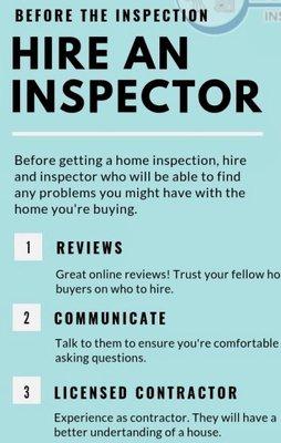 Tips for finding a GREAT inspector!!!!