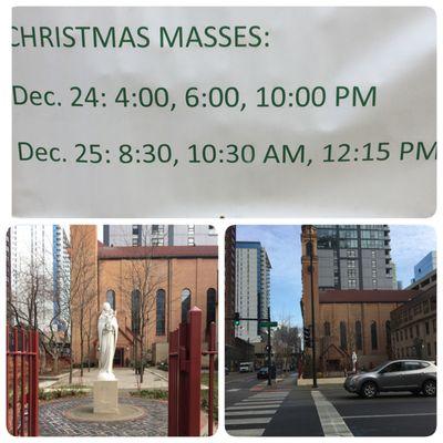 Courtyard and Christmas Mass Times-2019