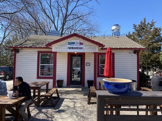 What a cute little place! Outside seating only (like 3 chairs inside).