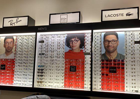 Partial selection of eyeglasses