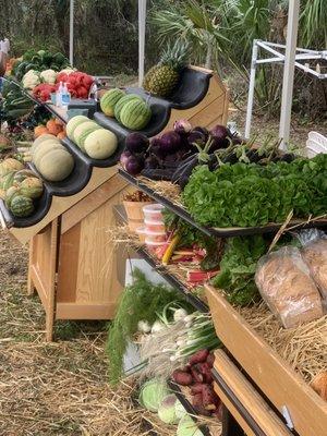 Large selection of fruits and vegetables FRESH