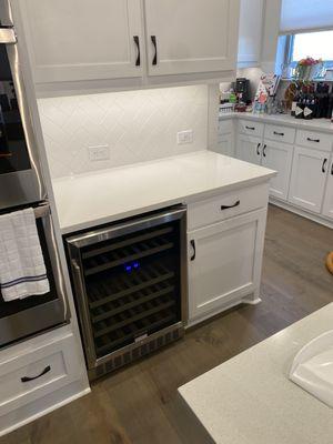 Under counter wine fridge.