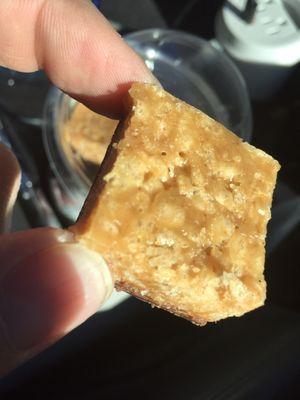 Grab the peanut butter crispy bites at check out. They are damn good.