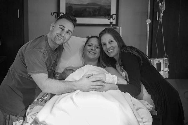 Supporting the Ryves' family during the birth of their first baby in January 2016