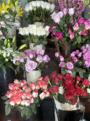 Floral choices in fridge