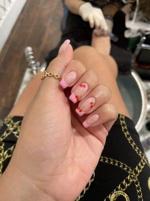 Gel cover with cherry designs