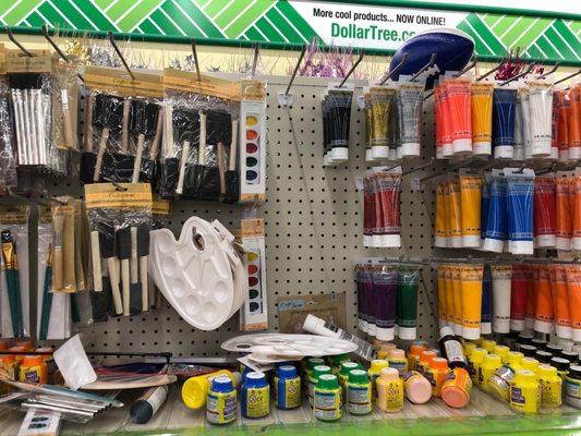 Acrylic paint and supplies