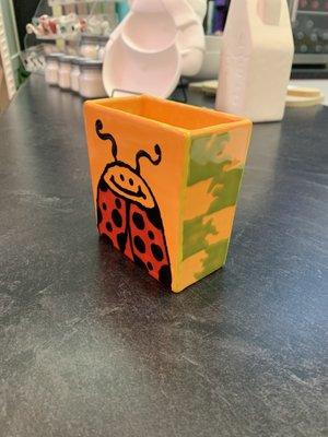 Lady Bug Pencil Holder