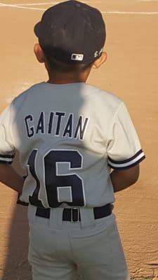 They do not do raised lettering. This is my son's tball jersey with professionally done raised lettering from Dress2Play.